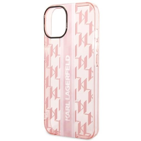 Karl Lagerfeld KLHCP14SHKLSPCP iPhone 14 6,1" hardcase różowy/pink Mono Vertical Stripe