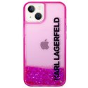 Karl Lagerfeld KLHCP14SLCKVF iPhone 14 6,1" różowy/pink hardcase Liquid Glitter Elong