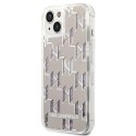 Karl Lagerfeld KLHCP14SLMNMS iPhone 14 6,1" hardcase srebrny/silver Liquid Glitter Monogram