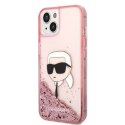 Karl Lagerfeld KLHCP14SLNKHCP iPhone 14 6,1" różowy/pink hardcase Glitter Karl Head