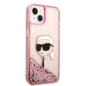 Karl Lagerfeld KLHCP14SLNKHCP iPhone 14 6,1" różowy/pink hardcase Glitter Karl Head