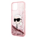 Karl Lagerfeld KLHCP14SLNKHCP iPhone 14 6,1" różowy/pink hardcase Glitter Karl Head