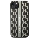 Karl Lagerfeld KLHCP14SPGKLSKG iPhone 14 6,1" hardcase szary/grey Monogram Stripe