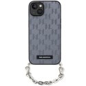 Karl Lagerfeld KLHCP14SSACKLHPG iPhone 14 6.1" srebrny/silver hardcase Saffiano Monogram Chain