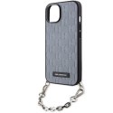 Karl Lagerfeld KLHCP14SSACKLHPG iPhone 14 6.1" srebrny/silver hardcase Saffiano Monogram Chain