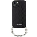 Karl Lagerfeld KLHCP14SSACKLHPK iPhone 14 6.1" czarny/black hardcase Saffiano Monogram Chain