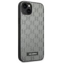 Karl Lagerfeld KLHCP14SSAKLHPG iPhone 14 6,1" hardcase szary/grey Saffiano Mono Metal Logo