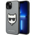 Karl Lagerfeld KLHCP14SSAPCHG iPhone 14 6,1" hardcase srebrny/silver Saffiano Choupette Head Patch