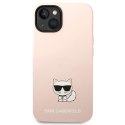 Karl Lagerfeld KLHCP14SSLCTPI iPhone 14 6,1" hardcase jasnoróżowy/light pink Silicone Choupette Body