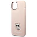 Karl Lagerfeld KLHCP14SSLCTPI iPhone 14 6,1" hardcase jasnoróżowy/light pink Silicone Choupette Body
