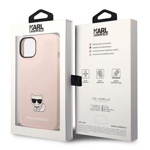 Karl Lagerfeld KLHCP14SSLCTPI iPhone 14 6,1" hardcase jasnoróżowy/light pink Silicone Choupette Body