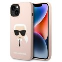 Karl Lagerfeld KLHCP14SSLKHLP iPhone 14 6,1" hardcase różowy/pink Silicone Karl`s Head