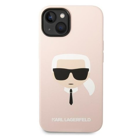 Karl Lagerfeld KLHCP14SSLKHLP iPhone 14 6,1" hardcase różowy/pink Silicone Karl`s Head