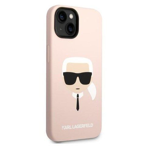 Karl Lagerfeld KLHCP14SSLKHLP iPhone 14 6,1" hardcase różowy/pink Silicone Karl`s Head