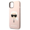 Karl Lagerfeld KLHCP14SSLKHLP iPhone 14 6,1" hardcase różowy/pink Silicone Karl`s Head