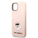 Karl Lagerfeld KLHCP14SSNCHBCP iPhone 14 6,1" hardcase różowy/pink Silicone Choupette