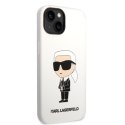 Karl Lagerfeld KLHCP14SSNIKBCH iPhone 14 6,1" hardcase biały/white Silicone Ikonik