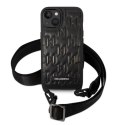 Karl Lagerfeld KLHCP14SSTMMK iPhone 14 6,1" hardcase czarny/black Monogram Plaque Logo Strap