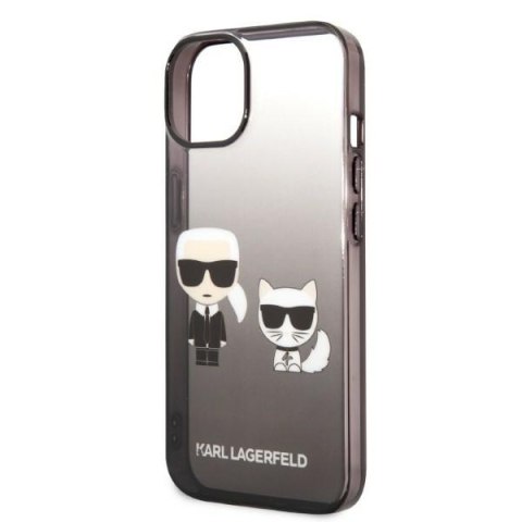 Karl Lagerfeld KLHCP14STGKCK iPhone 14 6,1" hardcase czarny/black Gradient Ikonik Karl & Choupette