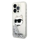 Karl Lagerfeld KLHCP14XLNCHCS iPhone 14 Pro Max 6,7" srebrny/silver hardcase Glitter Choupette Head