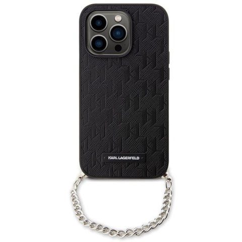 Karl Lagerfeld KLHCP14XSACKLHPK iPhone 14 Pro Max 6.7" czarny/black hardcase Saffiano Monogram Chain
