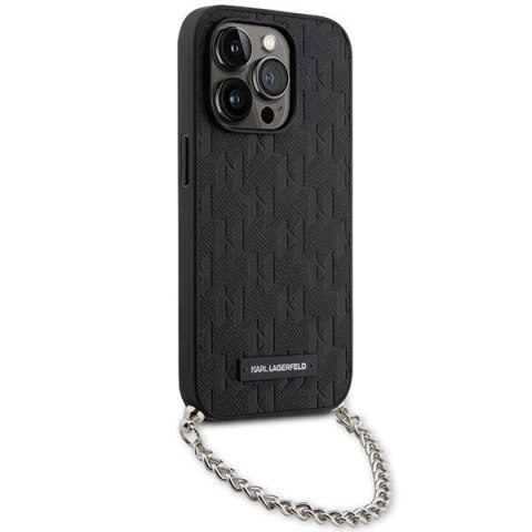 Karl Lagerfeld KLHCP14XSACKLHPK iPhone 14 Pro Max 6.7" czarny/black hardcase Saffiano Monogram Chain