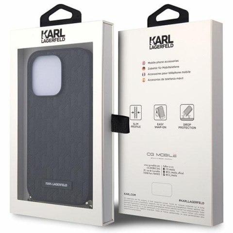 Karl Lagerfeld KLHCP14XSACKLHPK iPhone 14 Pro Max 6.7" czarny/black hardcase Saffiano Monogram Chain