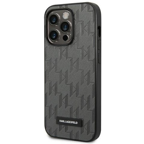 Karl Lagerfeld KLHCP14XSAKLHPG iPhone 14 Pro Max 6,7" hardcase szary/grey Saffiano Mono Metal Logo