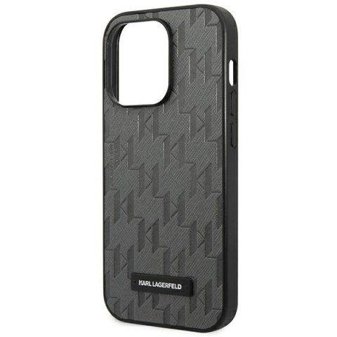 Karl Lagerfeld KLHCP14XSAKLHPG iPhone 14 Pro Max 6,7" hardcase szary/grey Saffiano Mono Metal Logo