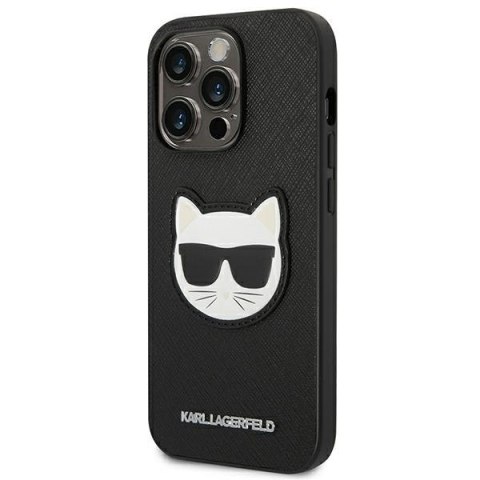 Karl Lagerfeld KLHCP14XSAPCHK iPhone 14 Pro Max 6,7" hardcase czarny/black Saffiano Choupette Head Patch