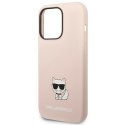 Karl Lagerfeld KLHCP14XSLCTPI iPhone 14 Pro Max 6,7" hardcase jasnoróżowy/light pink Silicone Choupette Body