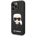 Karl Lagerfeld KLHCP14XSLKHBK iPhone 14 Pro Max 6,7" hardcase czarny/black Silicone Karl`s Head