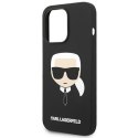 Karl Lagerfeld KLHCP14XSLKHBK iPhone 14 Pro Max 6,7" hardcase czarny/black Silicone Karl`s Head