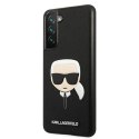 Karl Lagerfeld KLHCS21FSAKHBK G990 S21 FE czarny/black hardcase Saffiano Ikonik Karl`s Head