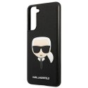 Karl Lagerfeld KLHCS21FSAKHBK G990 S21 FE czarny/black hardcase Saffiano Ikonik Karl`s Head