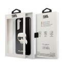 Karl Lagerfeld KLHCS21FSAKHBK G990 S21 FE czarny/black hardcase Saffiano Ikonik Karl`s Head