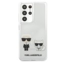 Karl Lagerfeld KLHCS21LCKTR S21 Ultra G998 hardcase Transparent Karl & Choupette