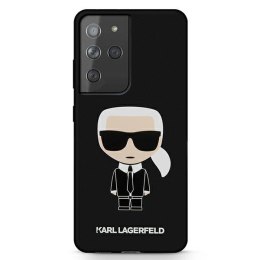 Karl Lagerfeld KLHCS21LSLFKBK S21 Ultra G998 hardcase czarny/black Silicone Iconic