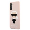 Karl Lagerfeld KLHCS21MSLFKPI S21+ G996 hardcase jasnoróżowy/pink Silicone Iconic