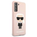 Karl Lagerfeld KLHCS21MSLFKPI S21+ G996 hardcase jasnoróżowy/pink Silicone Iconic