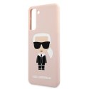 Karl Lagerfeld KLHCS21MSLFKPI S21+ G996 hardcase jasnoróżowy/pink Silicone Iconic