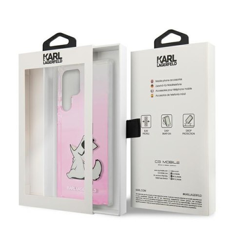 Karl Lagerfeld KLHCS22LCFNRCPI S22 Ultra S908 hardcase różowy/pink Choupette Eat