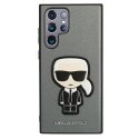 Karl Lagerfeld KLHCS22LOKPG S908 S22 Ultra srebrny/silver hardcase Saffiano Ikonik Karl`s Patch