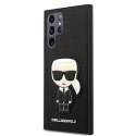 Karl Lagerfeld KLHCS22LOKPK S908 S22 Ultra czarny/black hardcase Saffiano Ikonik Karl`s Patch