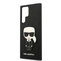 Karl Lagerfeld KLHCS22LOKPK S908 S22 Ultra czarny/black hardcase Saffiano Ikonik Karl`s Patch