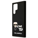 Karl Lagerfeld KLHCS22LSSKCK S22 Ultra S908 hardcase czarny/black Silicone Karl & Choupette