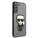 Karl Lagerfeld KLHCS22MOKPG S906 S22+ srebrny/silver hardcase Saffiano Ikonik Karl`s Patch