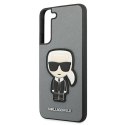 Karl Lagerfeld KLHCS22MOKPG S906 S22+ srebrny/silver hardcase Saffiano Ikonik Karl`s Patch