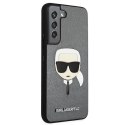 Karl Lagerfeld KLHCS22MSAKHSL S906 S22+ srebrny/silver hardcase Saffiano Ikonik Karl`s Head