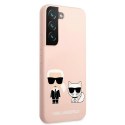 Karl Lagerfeld KLHCS22MSSKCI S22+ S906 hardcase jasno różowy/light pink Silicone Ikonik Karl & Choupette